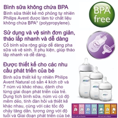 Philips Avent  Bình sữa mô phỏng tự nhiên 125ml - đơn SCF690.13