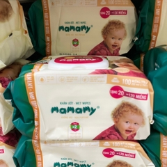 Khăn ướt Mamamy không mùi gói 120 tờ