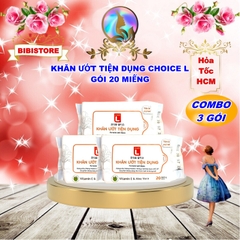 Khăn Ướt TIỆN DỤNG Gói Nhỏ 20 Miếng Lotte Choice L