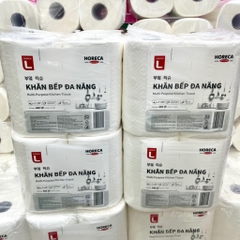Lốc 4 Cuộn Khăn Bếp Đa Năng Lotte Choice L 2 Lớp 680 Tờ (170 Tờ/ Cuộn)