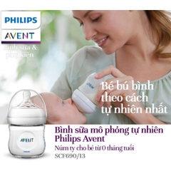Philips Avent  Bình sữa mô phỏng tự nhiên 125ml - đơn SCF690.13