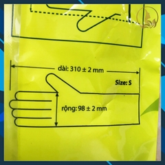 Găng Tay Cao Su Thiên Nhiên Choice L Lotte Ngắn,  Size M, Dài 31CM (HCM)