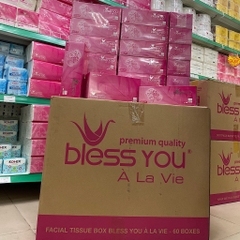 [Thùng 60 Hộp]  Hộp Khăn Giấy lụa Bless You À La Vie 2 lớp, 180 Tờ/Hộp (BiBiSTORE)