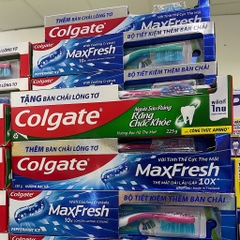 [Chính hãng] Bộ 4 Kem đánh răng Colgate Maxfresh 230g tặng bàn chải