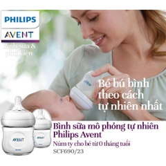 Philips Avent Bình sữa mô phỏng tự nhiên 125ml - đôi SCF690.23