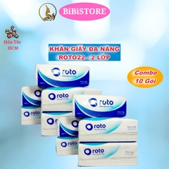 Khăn giấy rút đa năng cao cấp 2 lớp Roto22 I Gói 102 tờ I Xanh dương