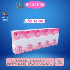 Lốc 10 gói Khăn giấy lụa rút bỏ túi Bless You Alavie