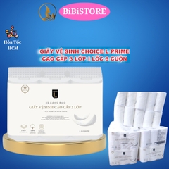 Lốc 6 Cuộn Giấy vệ sinh Choice L Prime cao cấp 3 lớp