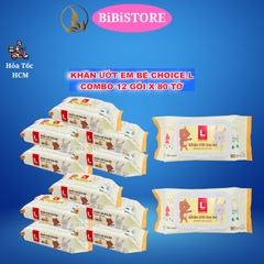 Khăn Ướt Em Bé Choice L Lotte Hương Yến Mạch Gói 80 Miếng