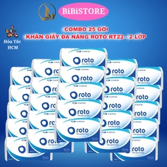 Khăn giấy rút đa năng cao cấp 2 lớp Roto22 I Gói 102 tờ I Xanh dương