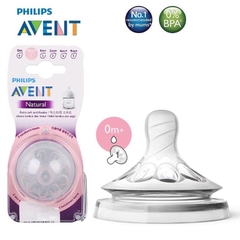 Philips Avent Núm ty mô phỏng tự nhiên cho trẻ sơ sinh vỉ đôiSCF651.23