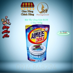 Tẩy Lồng Máy Giặt Dạng Bột Siêu Sạch BLUE Hàn Quốc, 1 Túi/ 450gram