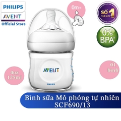 Philips Avent  Bình sữa mô phỏng tự nhiên 125ml - đơn SCF690.13