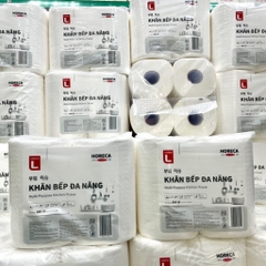 Lốc 4 Cuộn Khăn Bếp Đa Năng Lotte Choice L 2 Lớp 680 Tờ (170 Tờ/ Cuộn)