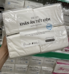 [Thùng 36 Lốc] Khăn Ăn Tiết Kiệm Choice L 2 lớp Lotte - Lốc 4 Gói (200 Tờ/ 1 Gói)