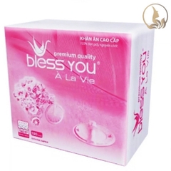 [Thùng 48 Bịch] Khăn Ăn Vuông Lớn 16x16cm BLESS YOU Cao Cấp À La Vie Bịch 100 tờ
