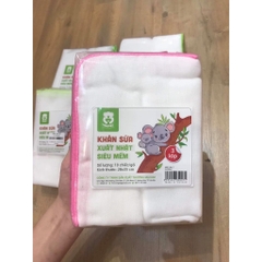 Khăn sữa xuất Nhật MIPBI 3 lớp - Màu hồng