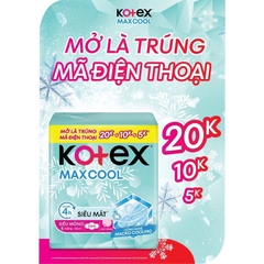 BĂNG VỆ SINH KOTEX MAX COOL SIÊU MỎNG CÁNH BỊCH 8 MIẾNG 23CM