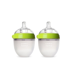 Bộ hai bình silicone Comotomo 150ml - Xanh