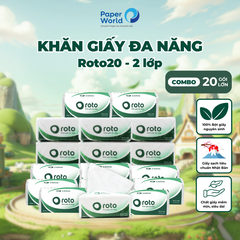 Khăn giấy rút đa năng cao cấp 2 lớp Roto20 Gói 102 tờ