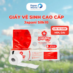 Lốc 10 Cuộn Giấy vệ sinh cao cấp 3 lớp Japani Silk10