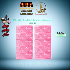 Khăn Giấy Lụa Rút 2 Lớp Bless You Alavie Gói 250 Tờ