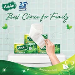 Giấy Vệ Sịnh An An Bathroom Tissue Lốc 10 Cuôn 2 lớp