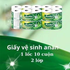 Giấy Vệ Sịnh An An Bathroom Tissue Lốc 10 Cuôn 2 lớp