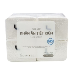 [COMBO 3 LỐC] Lốc 4 Gói Tiết Kiệm - Khăn Ăn Tiết Kiệm Lotte Choice L 2 lớp Gói 200 Tờ