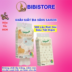 Khăn Giấy Rút Saigon Treo Tường 2 Lớp Gói 500 Tờ
