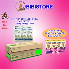 Thùng 24 Hộp 180ml Sữa Non Tươi VitaDairy Colos Fresh Milk - Tasmania Úc