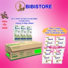 Thùng 24 Hộp 180ml Sữa Non Tươi VitaDairy Colos Fresh Milk - Tasmania Úc