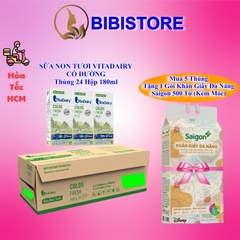 Thùng 24 Hộp 180ml Sữa Non Tươi VitaDairy Colos Fresh Milk - Tasmania Úc