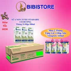 Thùng 24 Hộp 180ml Sữa Non Tươi VitaDairy Colos Fresh Milk - Tasmania Úc