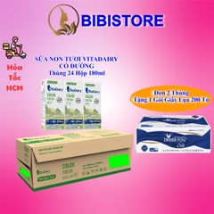 Thùng 24 Hộp 180ml Sữa Non Tươi VitaDairy Colos Fresh Milk - Tasmania Úc