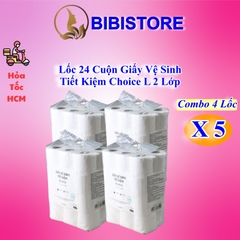 Lốc 24 Cuộn Giấy Vệ Sinh Tiết Kiệm Lotte Choice L 2 Lớp