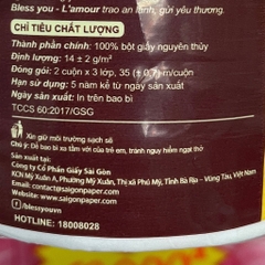 (Hoả Tốc HCM) Có Mã QR - Lốc 10 cuộn Vàng Giấy Vệ Sinh Cao Cấp 3 Lớp Bless You Lamour