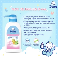 (Bibistore-Dnee) Nước Rửa Bình Sữa D-nee 500ml/ 600ml (Hoả Tốc HCM)