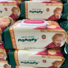 [Thùng 24 Gói] Khăn Ướt Mamamy 80 Tờ-120 Tờ KO MÙI, Chống Hăm Tả Có Nắp (Hoả tốc HCM, Bibistore)