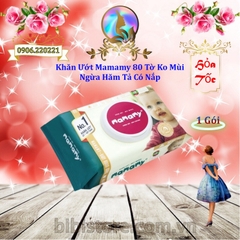 [Thùng 24 Gói] Khăn Ướt Mamamy 80 Tờ-120 Tờ KO MÙI, Chống Hăm Tả Có Nắp (Hoả tốc HCM, Bibistore)