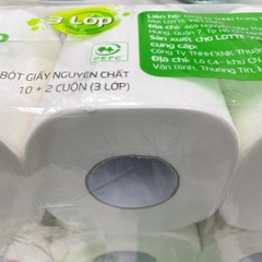 (Hoả Tốc HCM, Lotte) Lốc 12 Cuộn Cực Đã - Giấy Vệ Sinh 3 Lớp Choice L