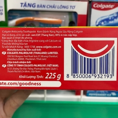 [Tặng bàn chải] Kem đánh răng Colgate Ngừa sâu răng Chắc khoẻ 225g (Hương bạc hà the mát)