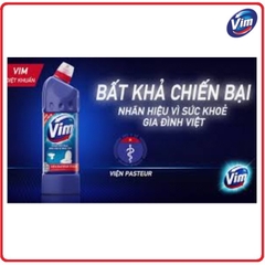 (Hoả Tốc HCM) Nước Tẩy Bồn Cầu Vim Siêu Diệt _ Vim Xanh Biển Bất Khả Chiến Bại Chai 880ml