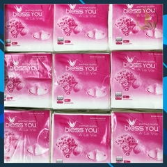 [Combo 4 Bịch] Có Mã QR - Khăn Ăn Vuông Nhỏ 12cm x12cm BLESS YOU Bịch 100 Tờ