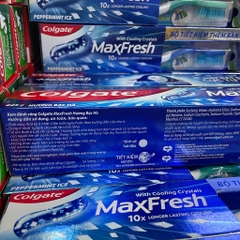 (Tặng bàn chải) Kem đánh răng Colgate Ngừa sâu răng Chắc khoẻ / Maxfresh 225g (Bibistore)
