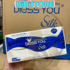 Khăn Giấy Lụa Cao Cấp Bless You Silk 2 Lớp Gói 200 Tờ