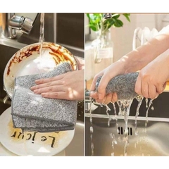 Combo 10 Khăn Lau Đa Năng Màu Xám size 21cm x 21cm