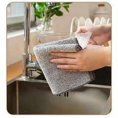 Combo 10 Khăn Lau Đa Năng Màu Xám size 21cm x 21cm