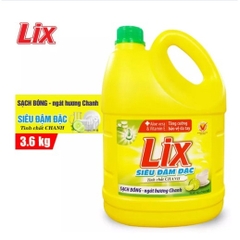Nước Rửa Chén Lix Siêu Sạch Can 3.6Kg