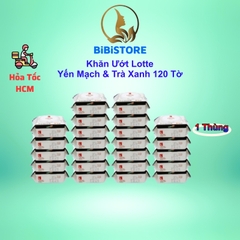 [Giá Sỉ] 1 Thùng Khăn Ướt Gia Đình Choice L Lotte Hàn Quốc, Hương Yến Mạch và Trà Xanh 1 Gói 120 miếng